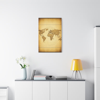 Soft Sepia Classic World Chart Wall Art & Canvas Prints