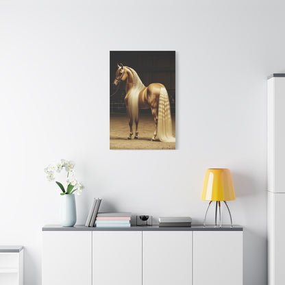 Golden Palomino Luxury Arena Horse Wall Art & Canvas Print