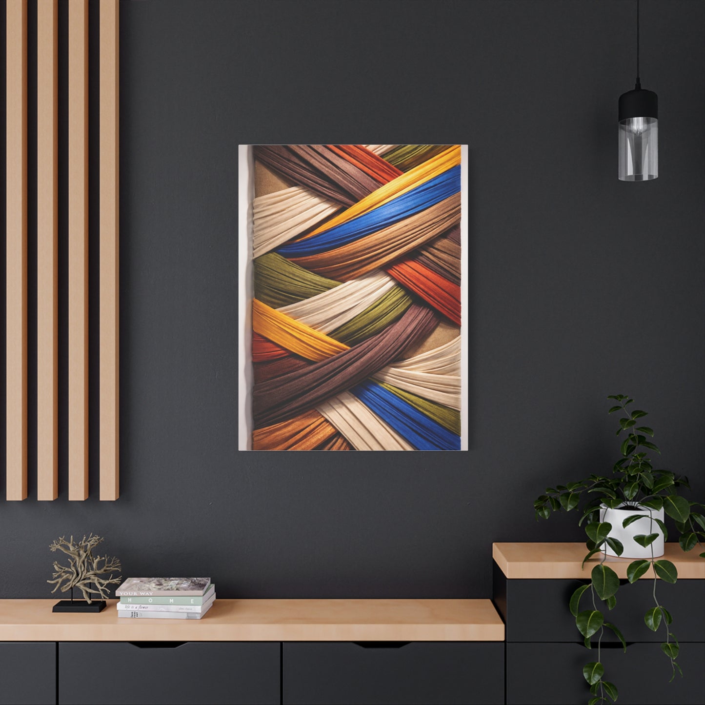 Dimensional Wrapped Fabric Bands Wall Art & Canvas Print