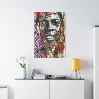 Avant Garde Mixed Media Portrait Collage Wall Art & Canvas Print