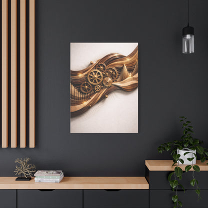 Mechanical Rhythm Wave Sculpture Wall Art & Canvas Print