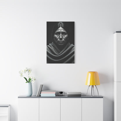 Silent Resilience Black & White Portrait Wall Art & Canvas Prints