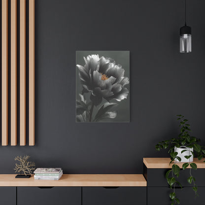 Silver Peony Fine Art Floral Wall Art & Canvas Print