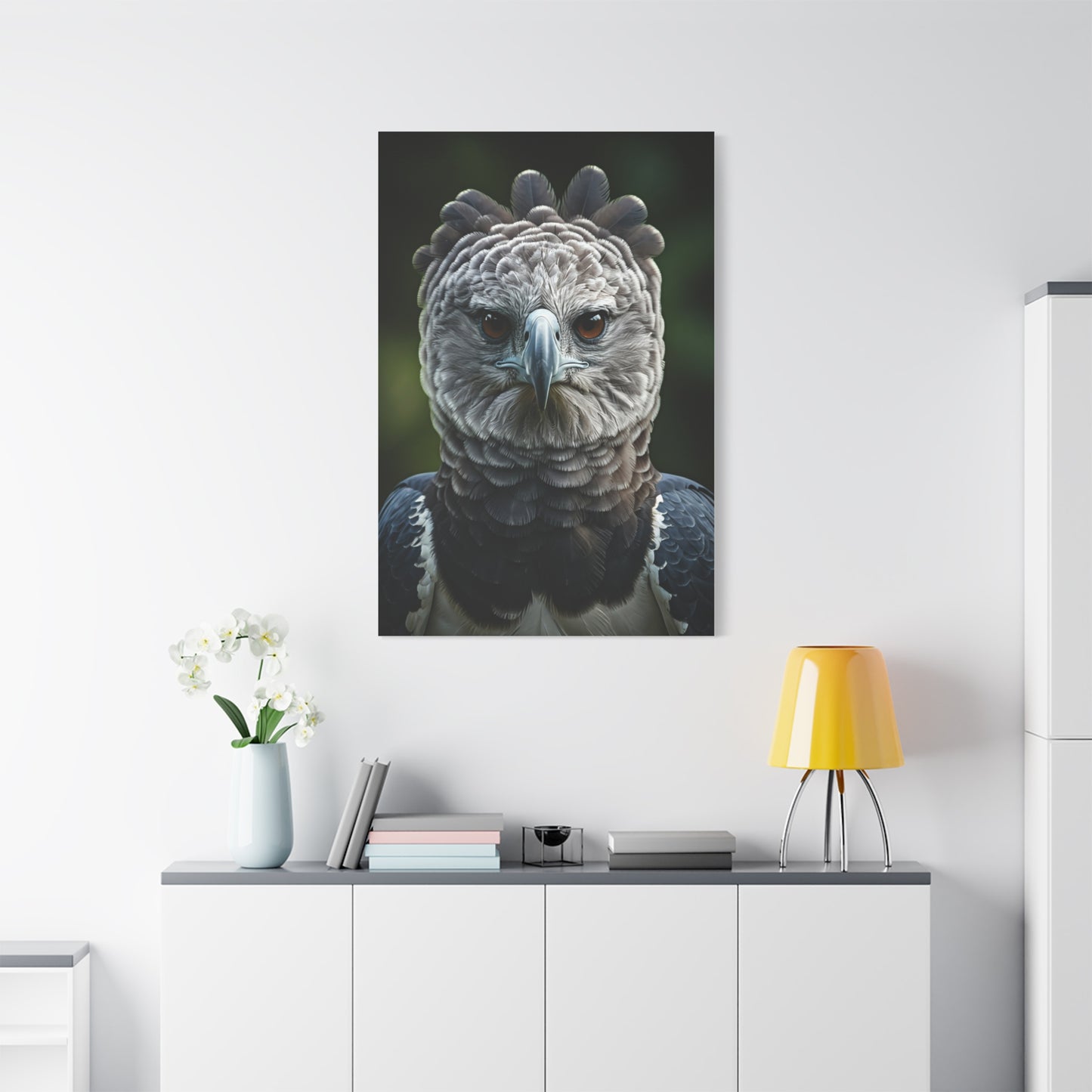 Regal Harpy Eagle Portrait Wall Art & Canvas Prints
