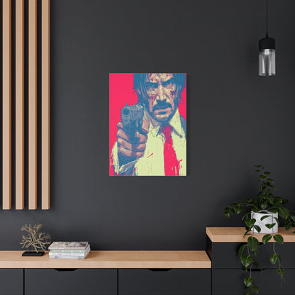 John Wick Graphic Illustration Movie Poster Wall Art & Canvas Print