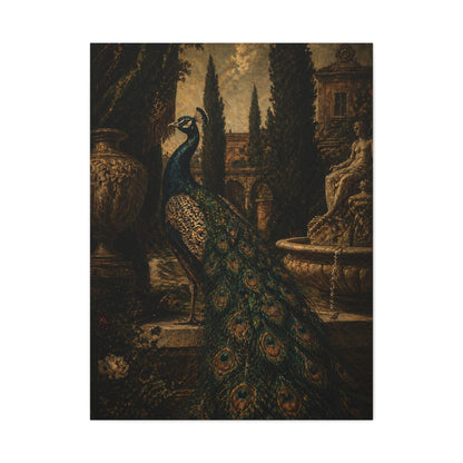 Renaissance Garden Peacock Wall Art & Canvas Print