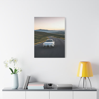 Toyota GR Supra Sunrise Scenic Road Wall Art & Canvas Prints