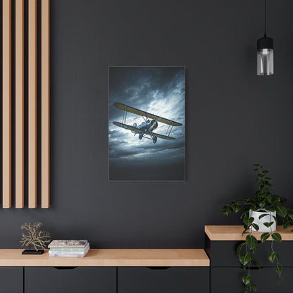 Stormbound Biplane Flight Wall Art & Canvas Prints
