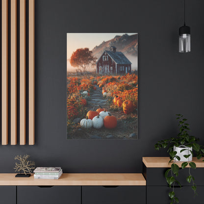 Pumpkin Patch Farm Path Wall Art & Canvas Print