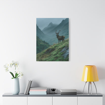 Highland Valley Stag Vista Wall Art & Canvas Print