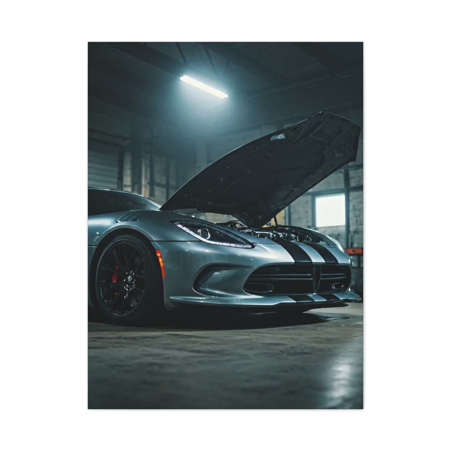Dodge Viper Industrial Garage Power Presence Wall Art & Canvas Prints