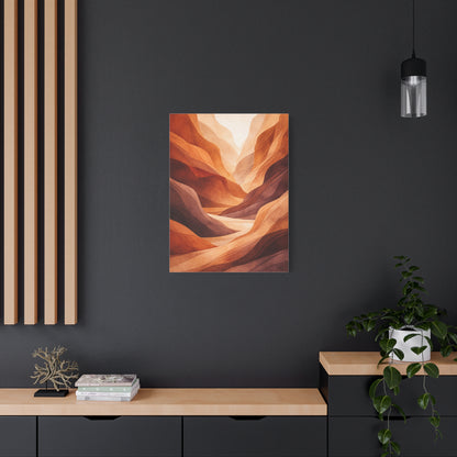Terracotta Canyon Abstract Landscape Wall Art & Canvas Print