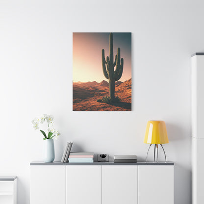 Golden Desert Saguaro Horizon Wall Art & Canvas Prints
