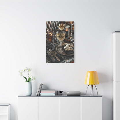 Champagne and Oyster Luxury Table Wall Art & Canvas Print