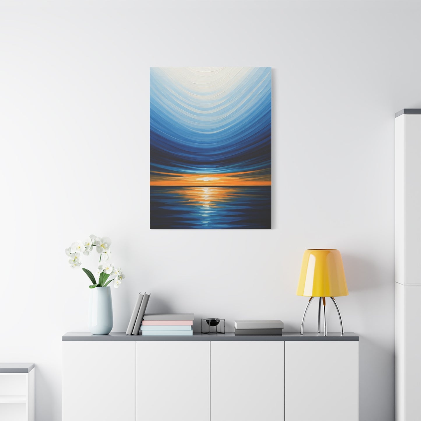 Serene Tidal Horizon Abstract Wall Art & Canvas Prints