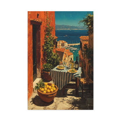 Amalfi Coast Terrace Lunch Wall Art & Canvas Print