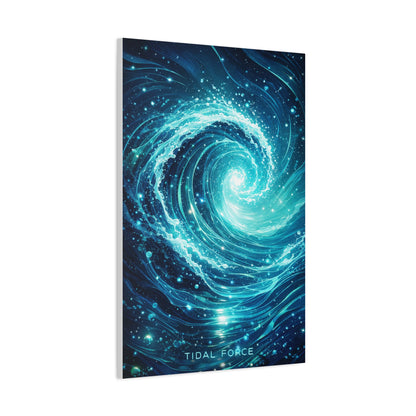 Tidal Force Abstract Ocean Wall Art & Canvas Print