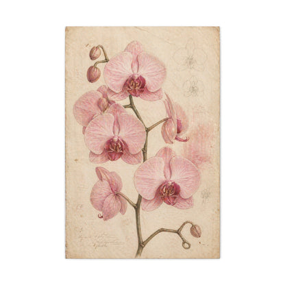Vintage Orchid Botanical Study Wall Art & Canvas Print