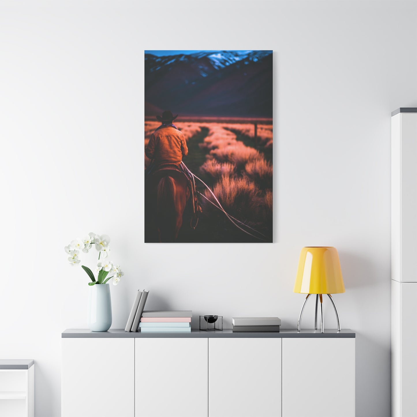 Valley Trail Rider Wall Art & Canvas Print