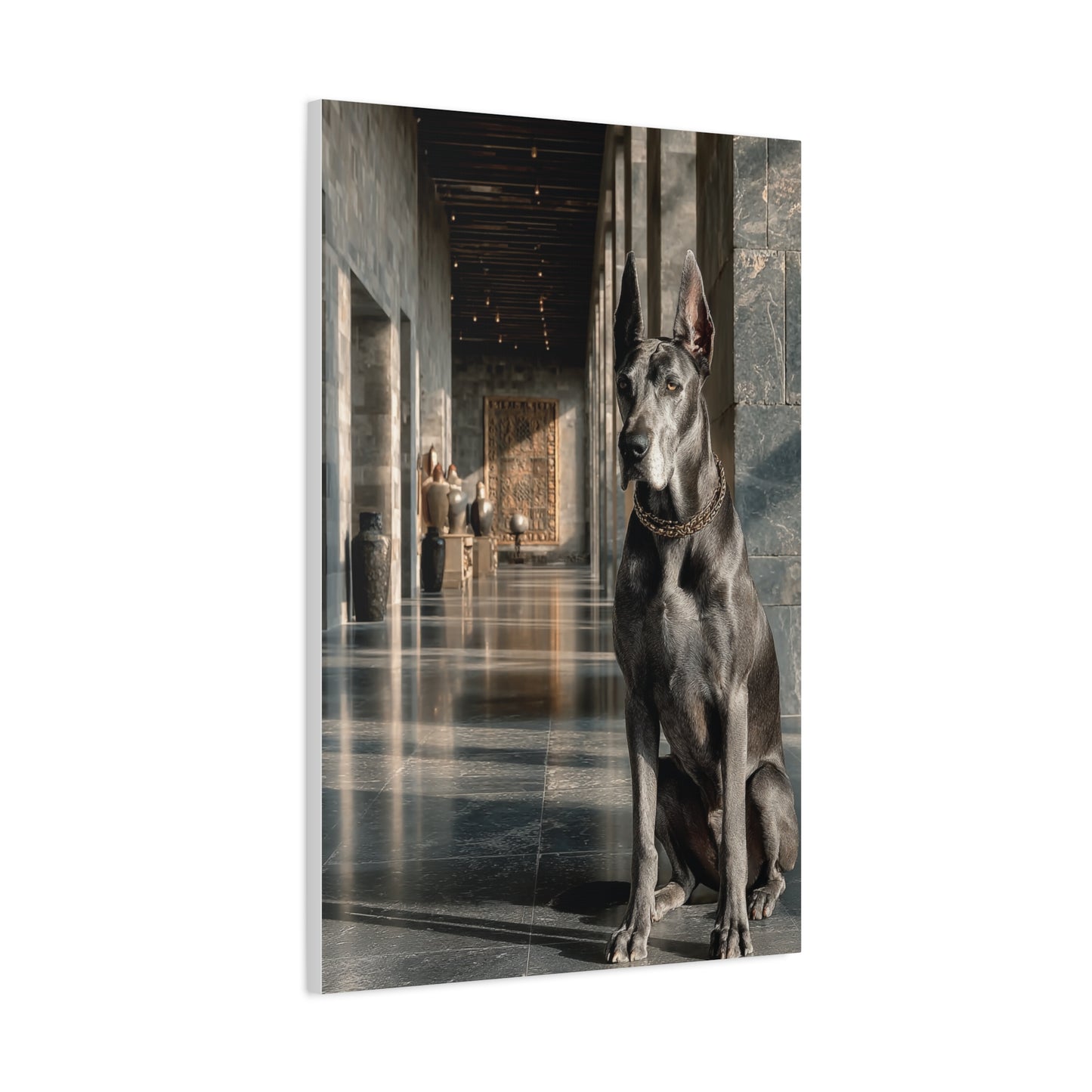 Great Dane Modern Architectural Portrait Wall Art & Canvas Print