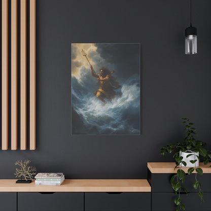 Poseidon God of the Sea Rising from the Storm Wall Art & Canvas Print