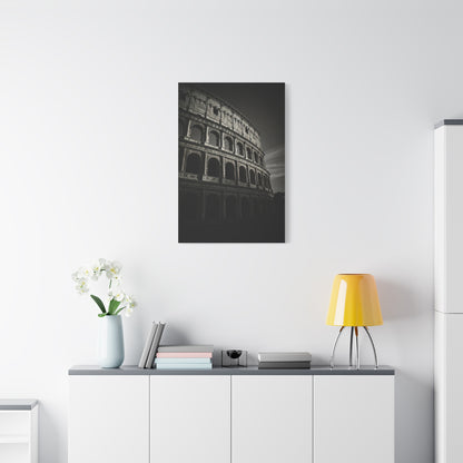 Roman Colosseum Architectural Black & White Wall Art & Canvas Print