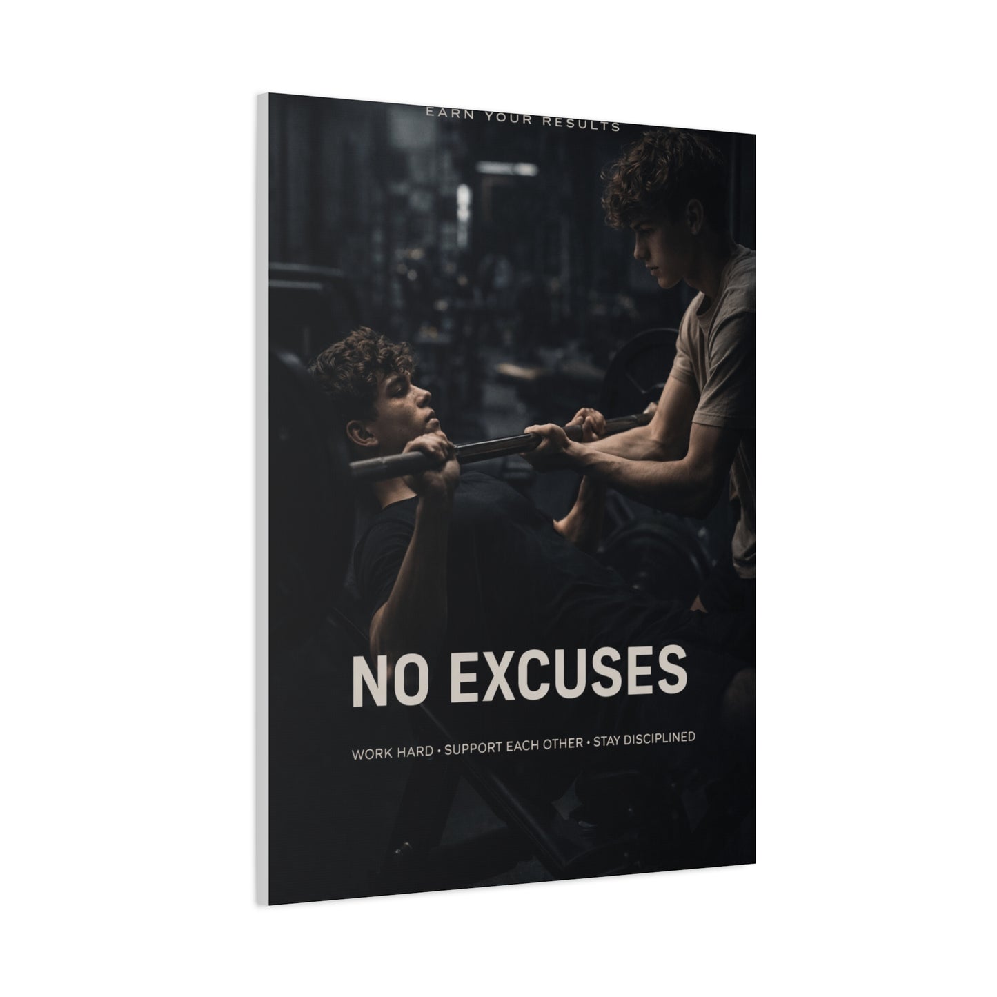 No Excuses Strength Wall Art & Canvas Print
