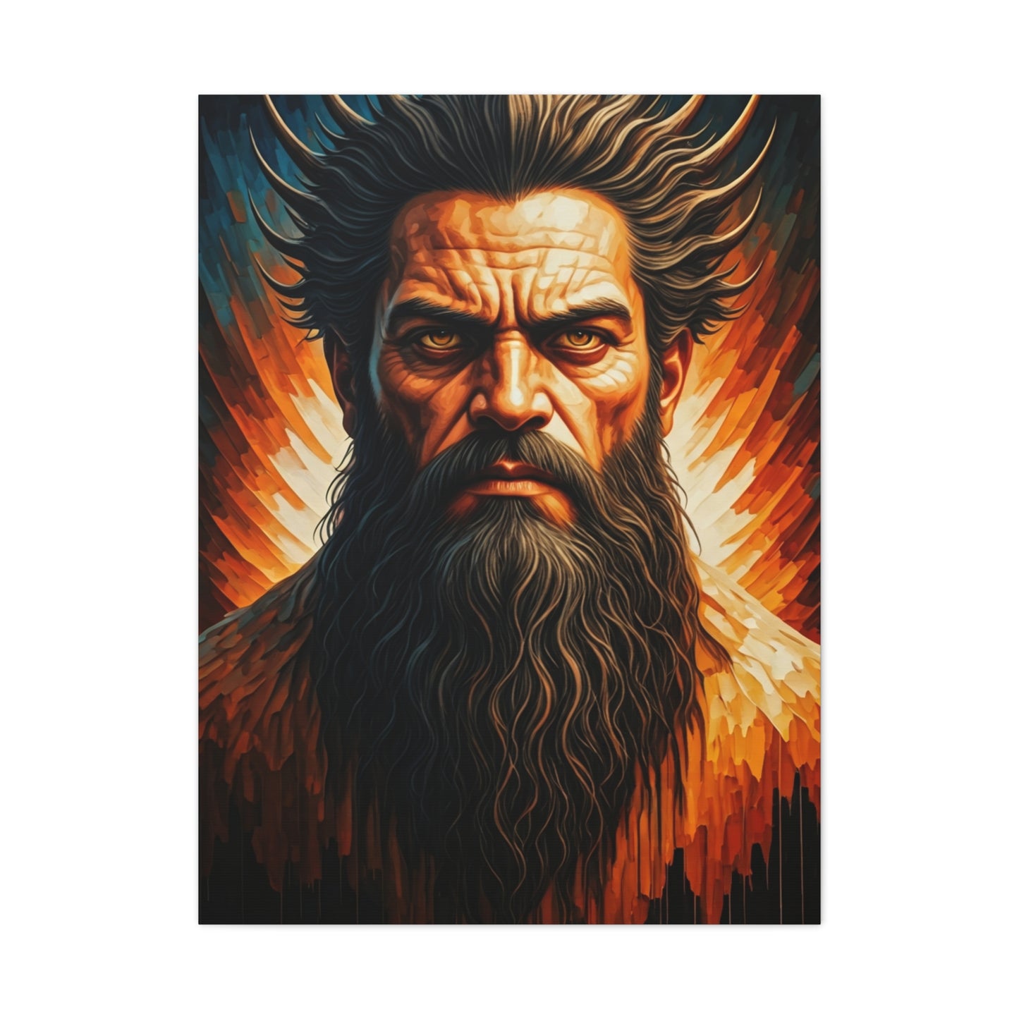 Ember Crown Warrior Portrait Wall Art & Canvas Print