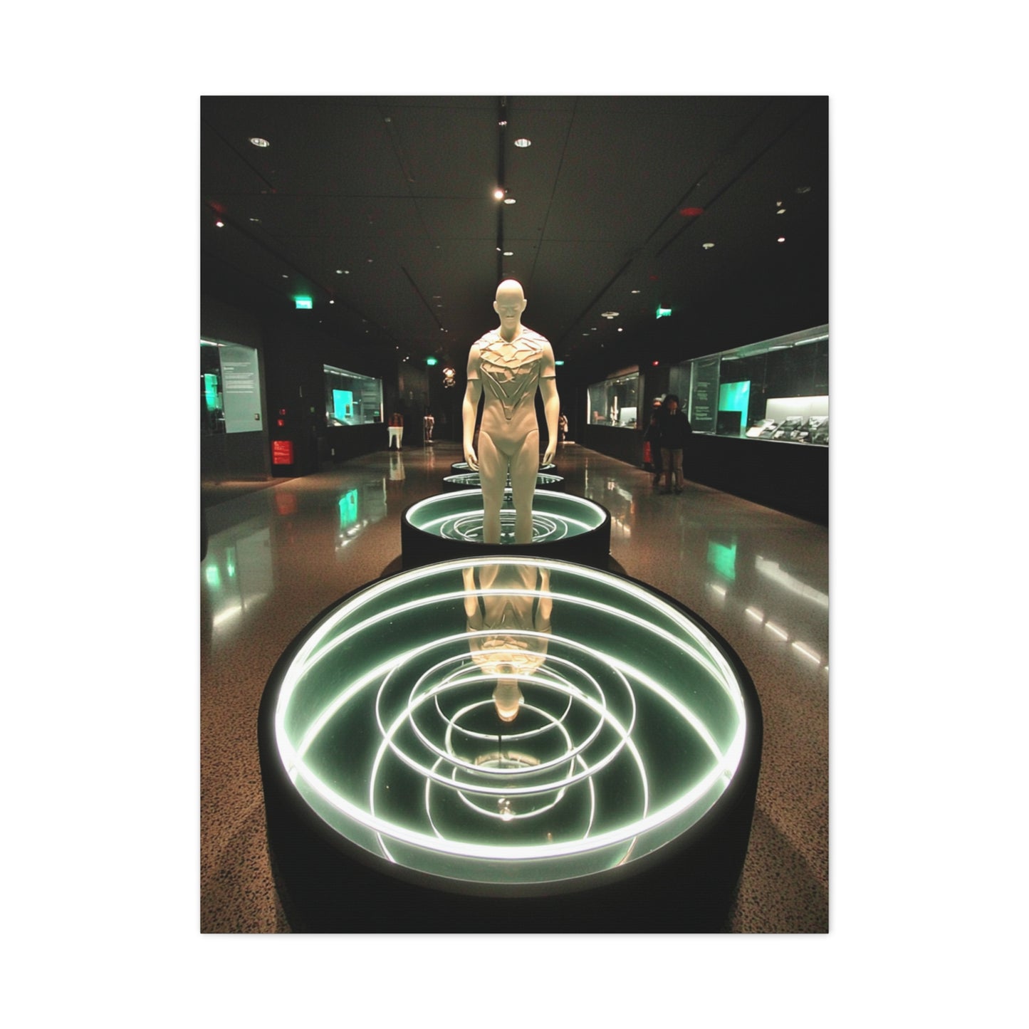 Cosmic Core Human Sculpture Wall Art & Canvas Print