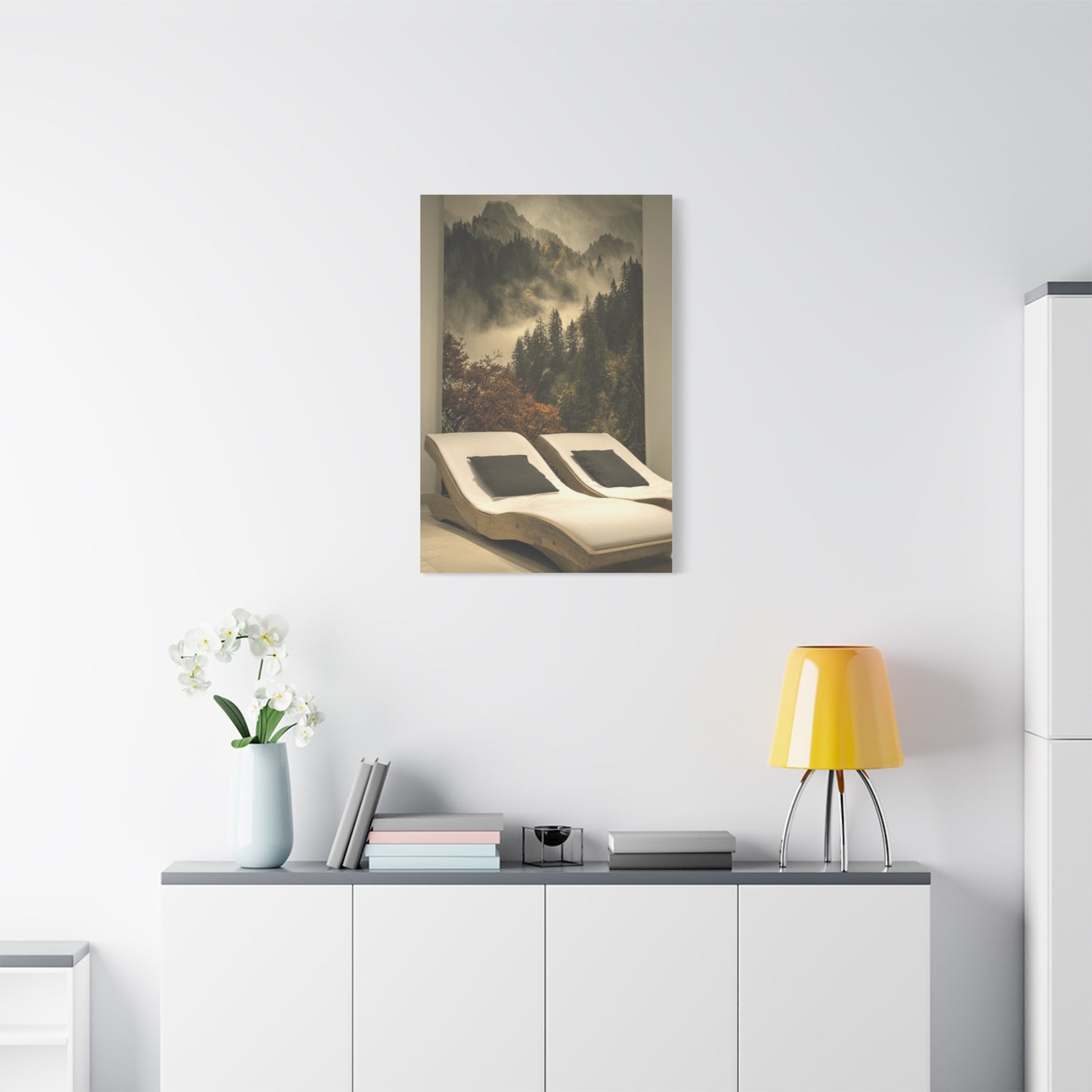 Woodland Dusk Forest Landscape Wall Art & Canvas Print