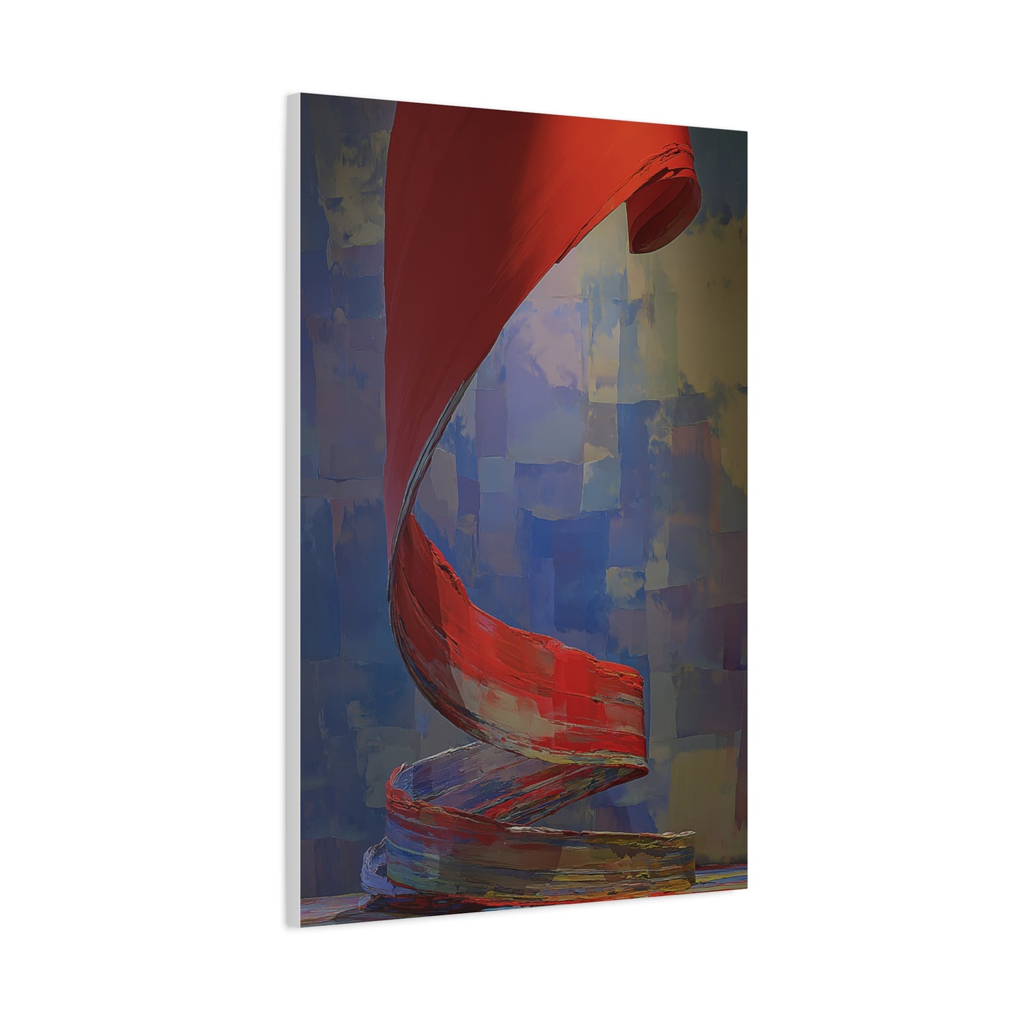 Sculptural Ribbon Motion Abstract Wall Art & Canvas Print