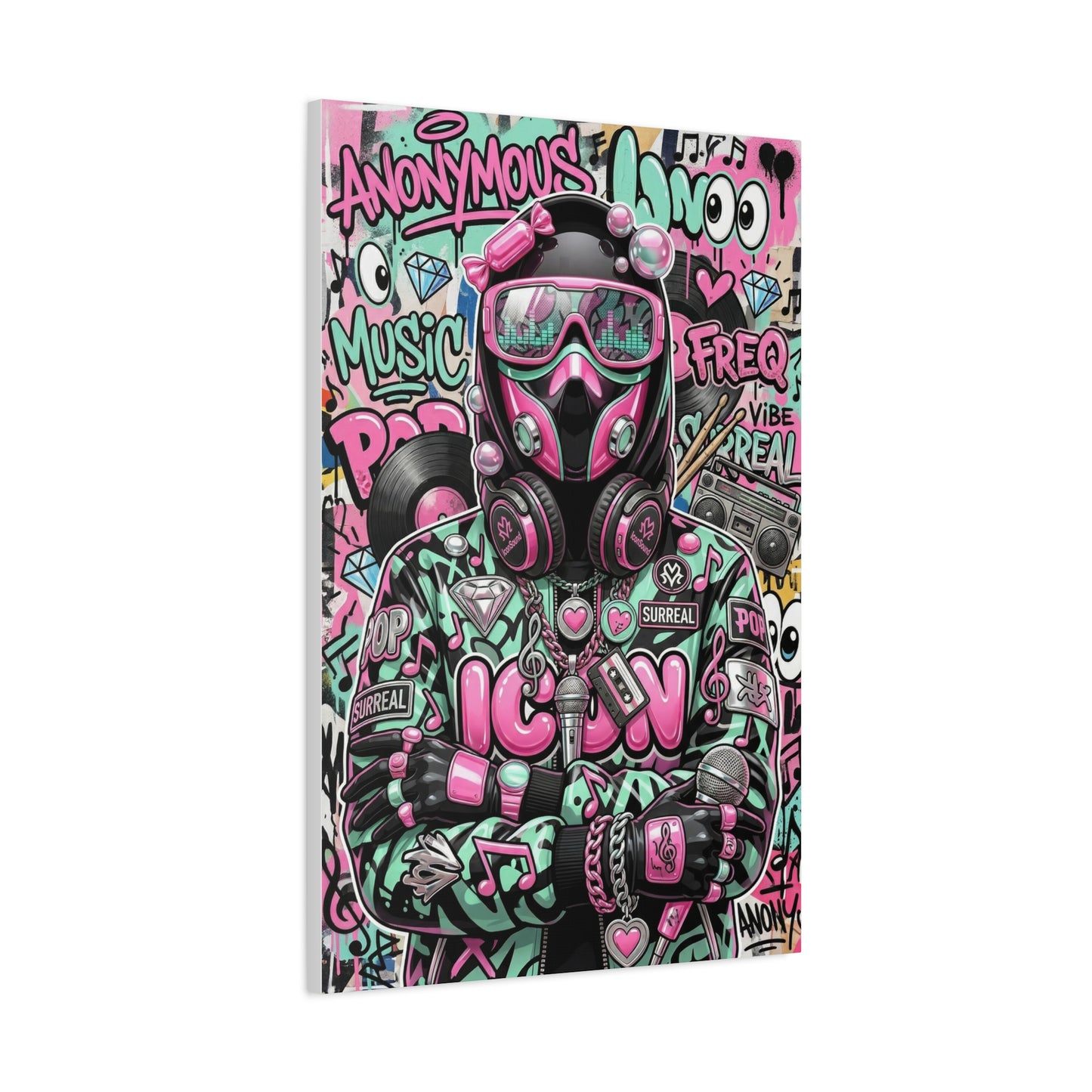 Pop Graffiti Music Icon Wall Art & Canvas Print