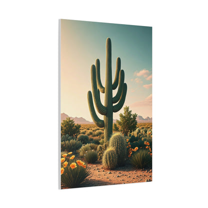 Saguaro and Barrel Cactus Desert Vista Wall Art & Canvas Prints
