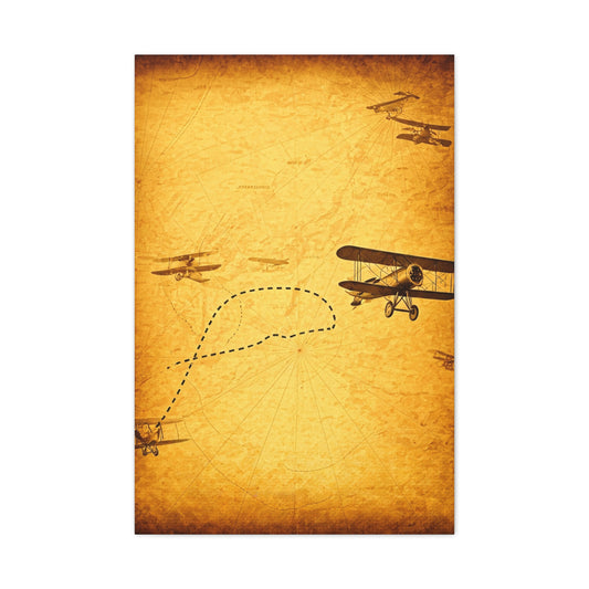 Vintage Aviation Flight Path Wall Art & Canvas Prints