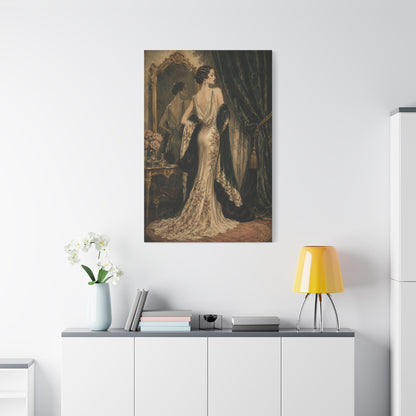 Art Deco Couture Evening Portrait Wall Art & Canvas Print
