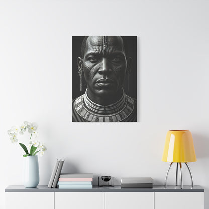 Tribal Elder with Ornamental Collar Wall Art & Canvas Prints