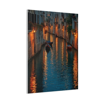 Venetian Canal Evening Glow Wall Art & Canvas Print