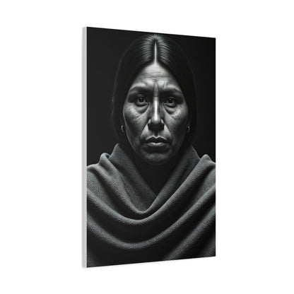 Silent Resilience Black & White Portrait Wall Art & Canvas Prints