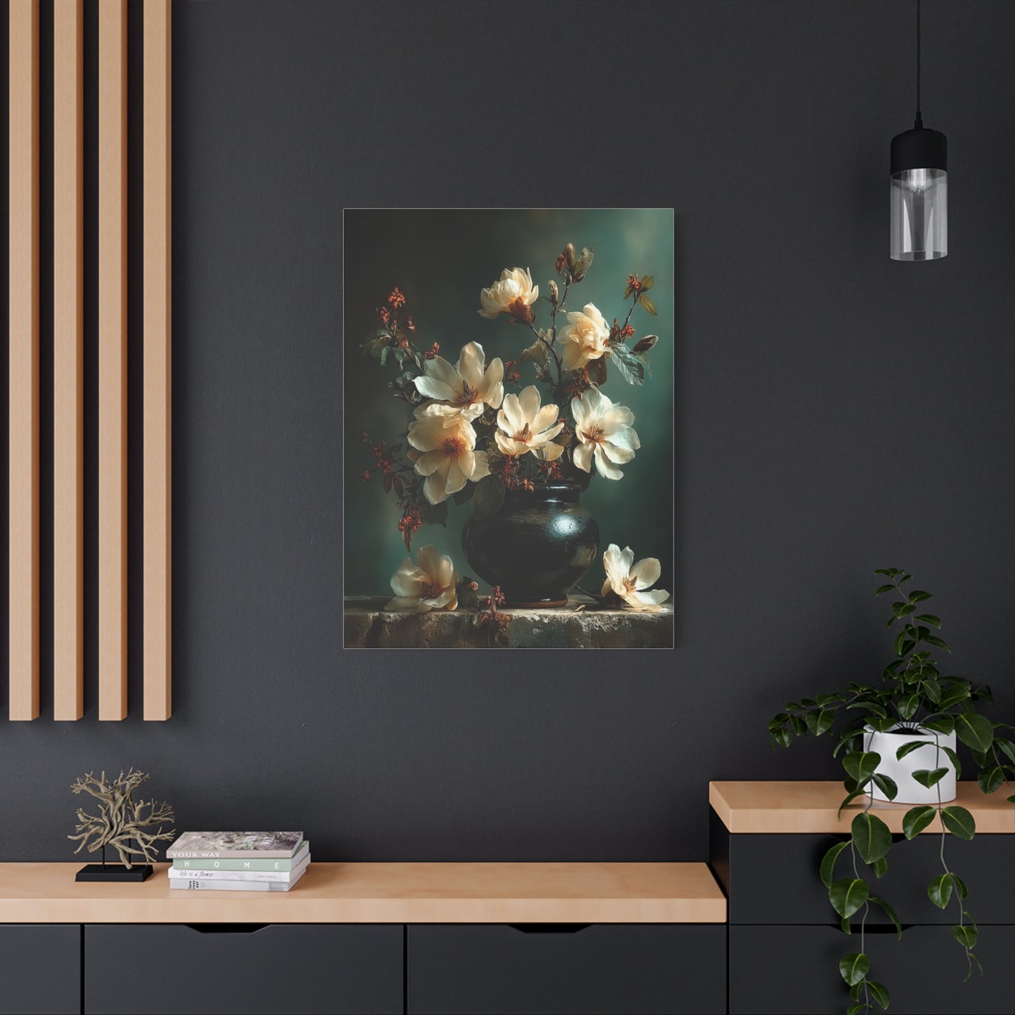 Magnolia Floral Still Life Wall Art & Canvas Print