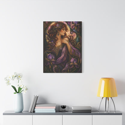 Art Nouveau Iris Muse Portrait Wall Art & Canvas Print