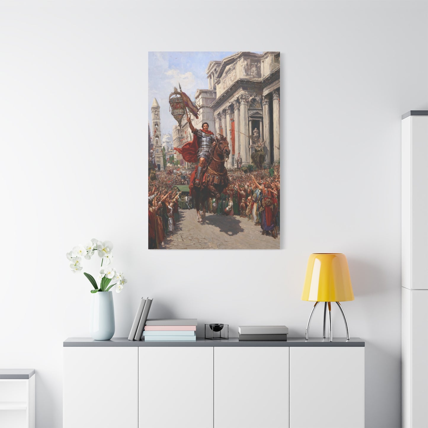 Roman Emperor Riding Through Ancient Rome Wall Art & Canvas Print