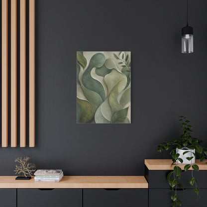 Biophilic Jade Embrace Abstract Wall Art & Canvas Print