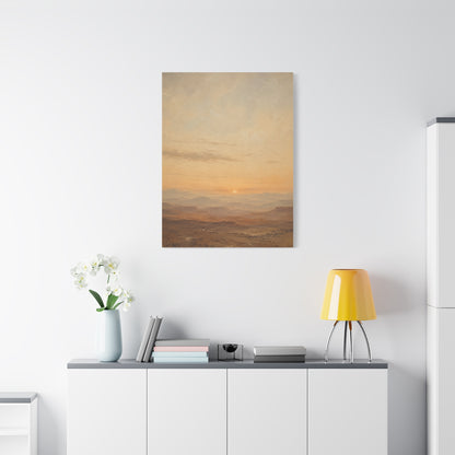 Minimal Desert Horizon Sunset Panorama Wall Art & Canvas Print