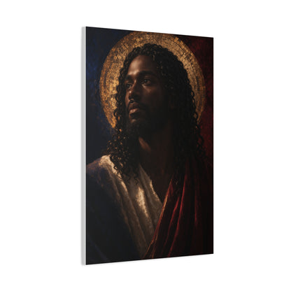 Christ with Golden Halo Contemporary Portrait Wall Art & Canvas Print