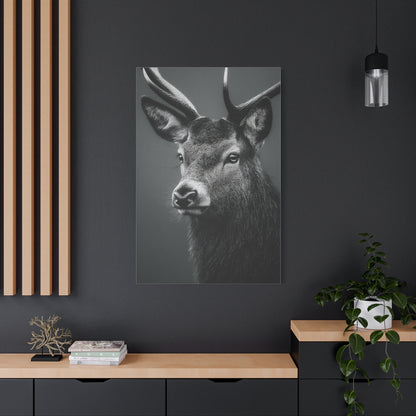Highland Stag Moonlight Profile Wall Art & Canvas Print