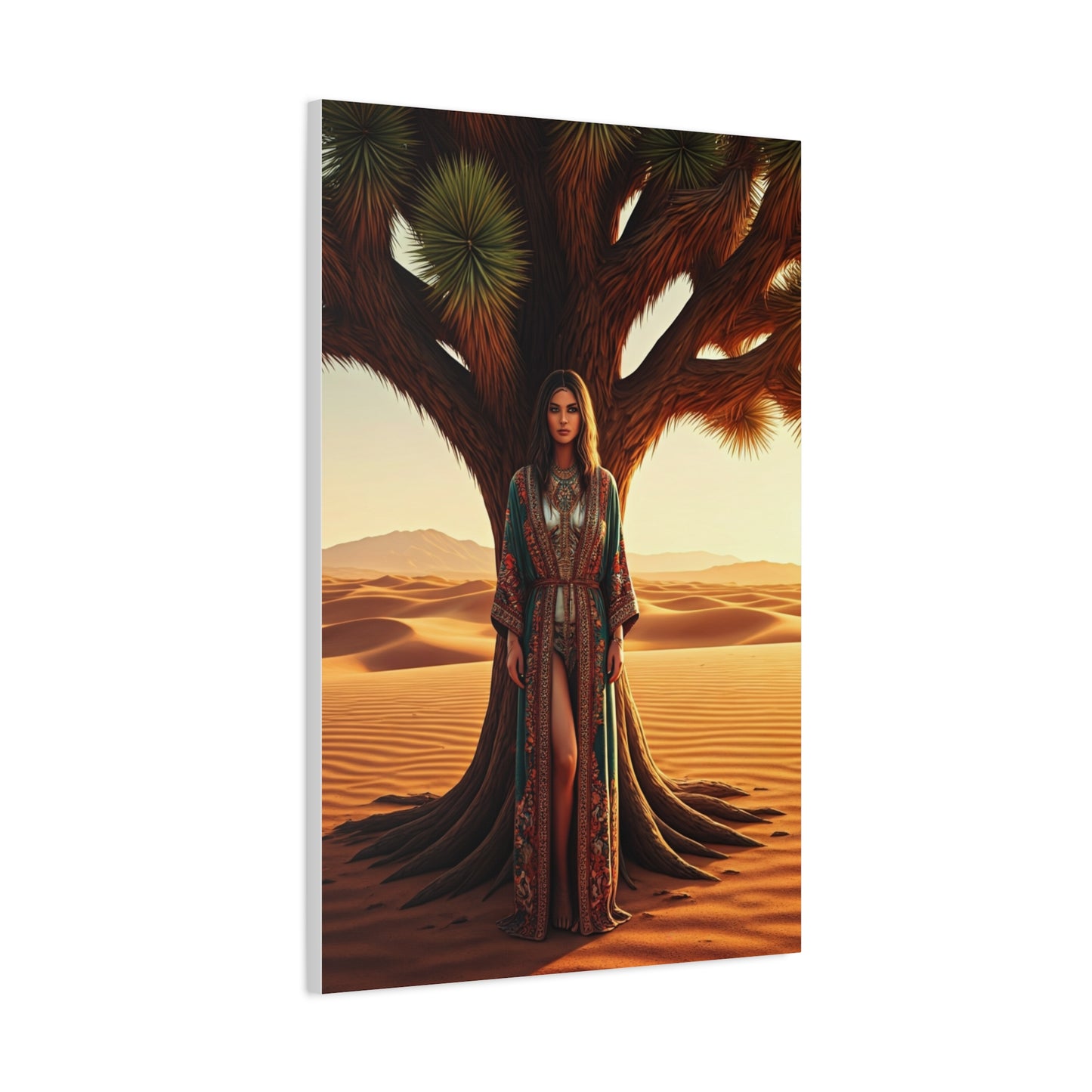 Desert Muse Beneath the Sacred Tree – Wall Art & Canvas Prints