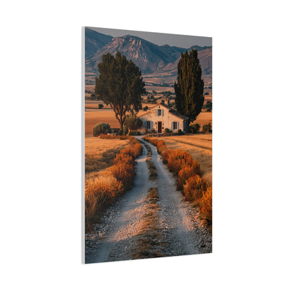 Farmhouse Gravel Lane Countryside Wall Art & Canvas Print