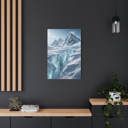 Icy Blue Glacial Crevasse Wall Art & Canvas Print