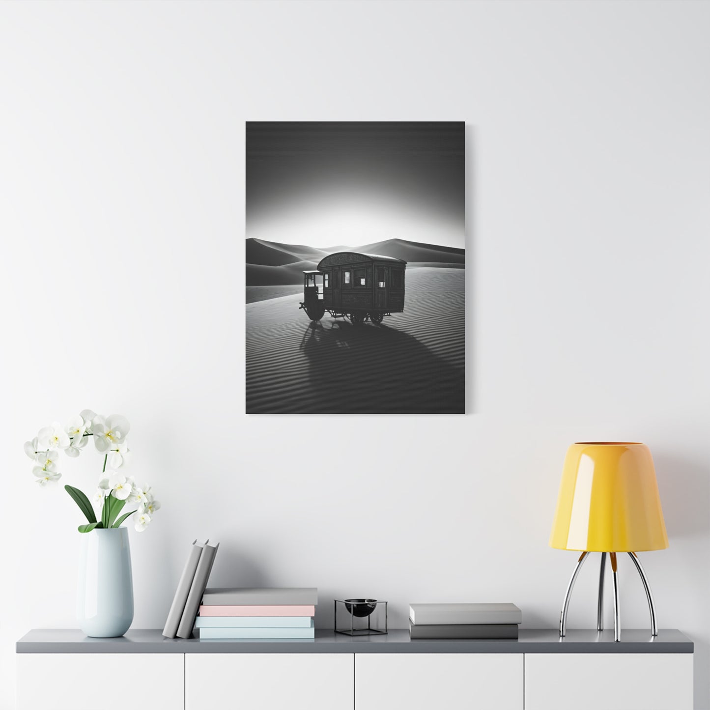 Desert Caravan in Moonlight Wall Art & Canvas Prints