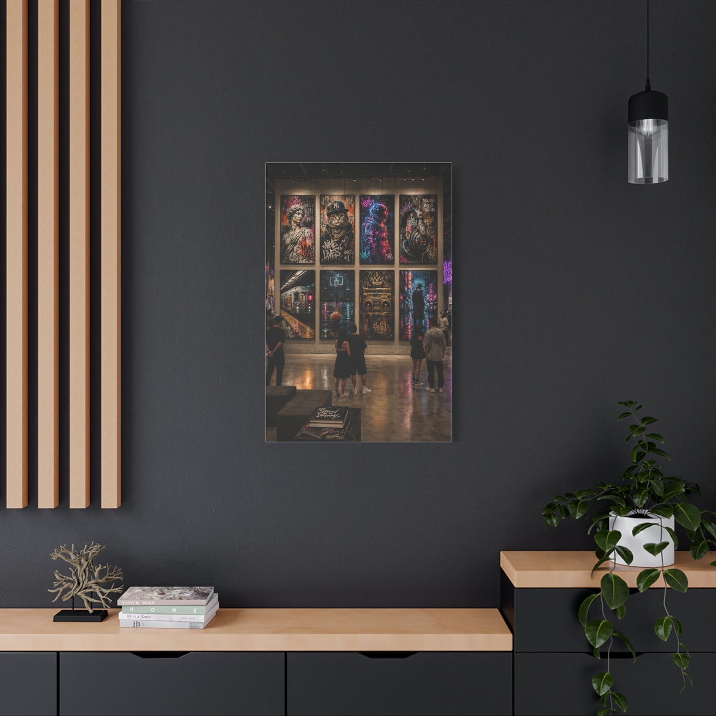 Modern Street Art Gallery Exhibition Street Wall Art & Canvas Print